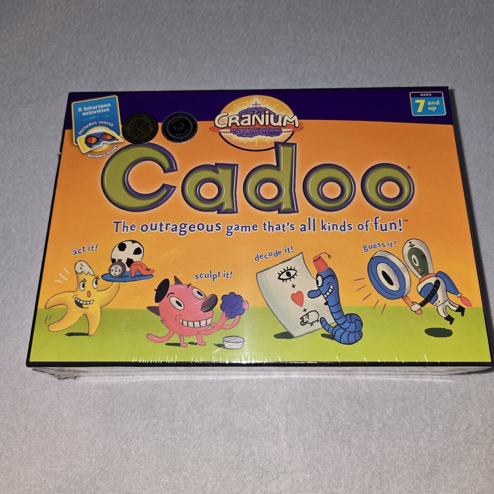 New Sealed Cranium Cadoo Board Game 2001 Vintage Original Kids Family‎ Rare Fun